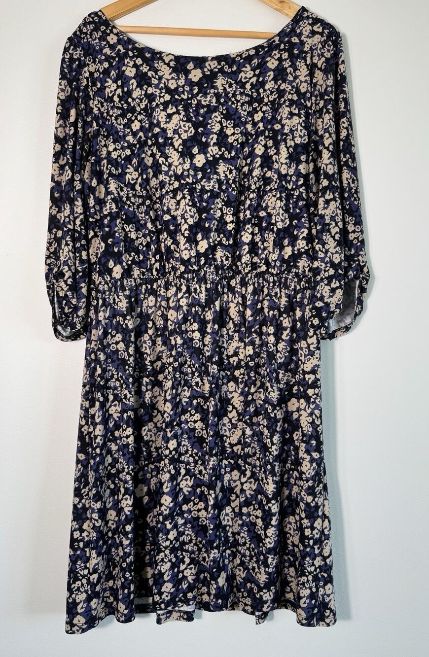 Gilli Women's Botanical Breakfast Dress Navy Floral Size Plus 2X